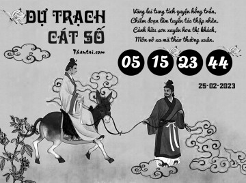 DỰ TRẠCH CÁT SỐ 25/02/2023