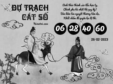 DỰ TRẠCH CÁT SỐ 26/02/2023