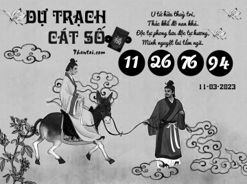 DỰ TRẠCH CÁT SỐ 11/03/2023