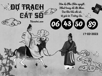 DỰ TRẠCH CÁT SỐ 17/03/2023