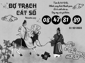 DỰ TRẠCH CÁT SỐ 31/03/2023