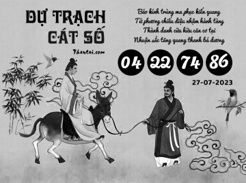 DỰ TRẠCH CÁT SỐ 27/07/2023