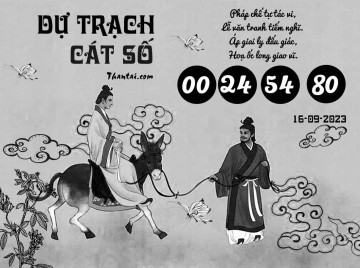 DỰ TRẠCH CÁT SỐ 16/09/2023