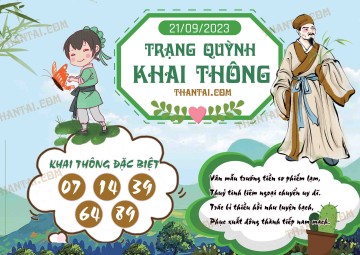 Trạng Quỳnh Khai Thông 21/09/2023