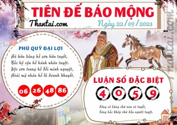 Tiên Đế Báo Mộng 22/09/2023