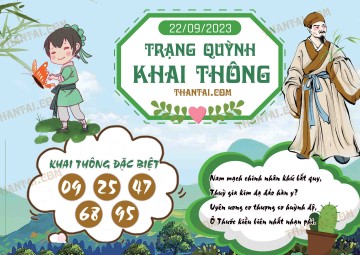 Trạng Quỳnh Khai Thông 22/09/2023