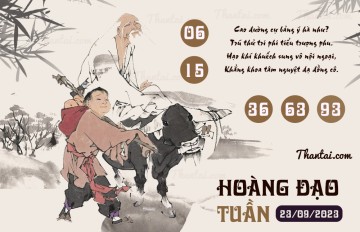 HOÀNG ĐẠO TUẦN 23/09/2023