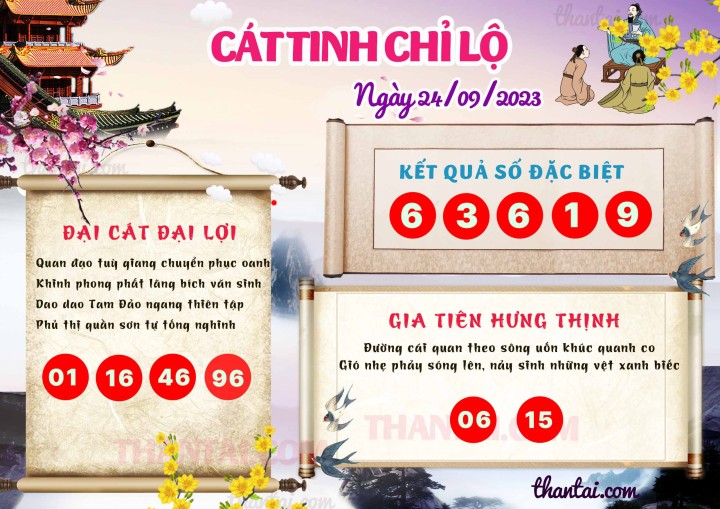 CÁT TINH CHỈ LỘ 09/09/2023