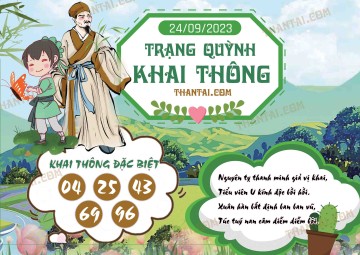 Trạng Quỳnh Khai Thông 24/09/2023