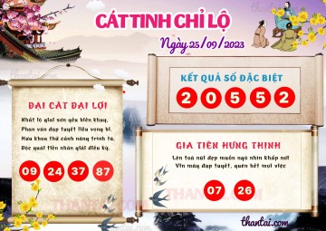 CÁT TINH CHỈ LỘ 25/09/2023