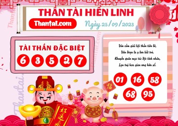 THẦN TÀI HIỂN LINH 25/09/2023