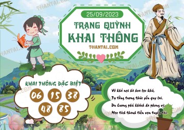 Trạng Quỳnh Khai Thông 25/09/2023