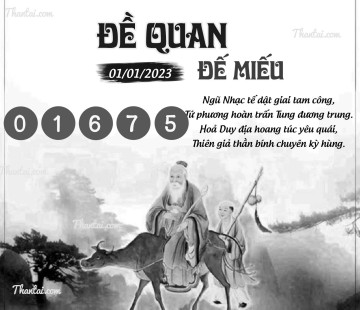 ĐỀ QUAN ĐẾ MIẾU 01/01/2023