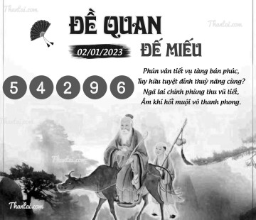 ĐỀ QUAN ĐẾ MIẾU 02/01/2023