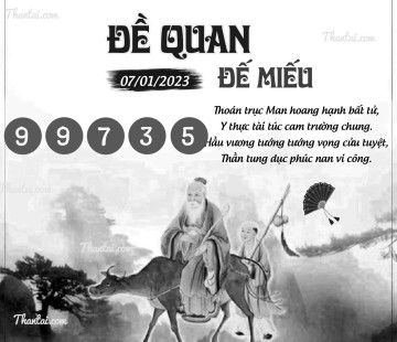 ĐỀ QUAN ĐẾ MIẾU 07/01/2023