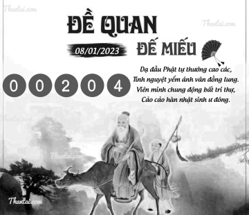 ĐỀ QUAN ĐẾ MIẾU 08/01/2023