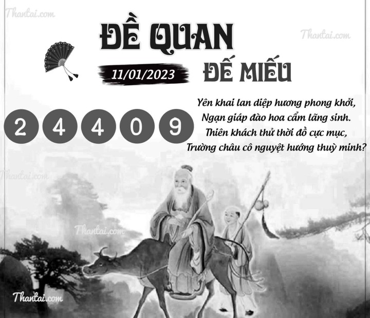 ĐỀ QUAN ĐẾ MIẾU 01/01/2023