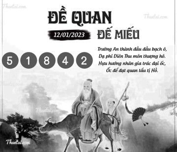 ĐỀ QUAN ĐẾ MIẾU 12/01/2023