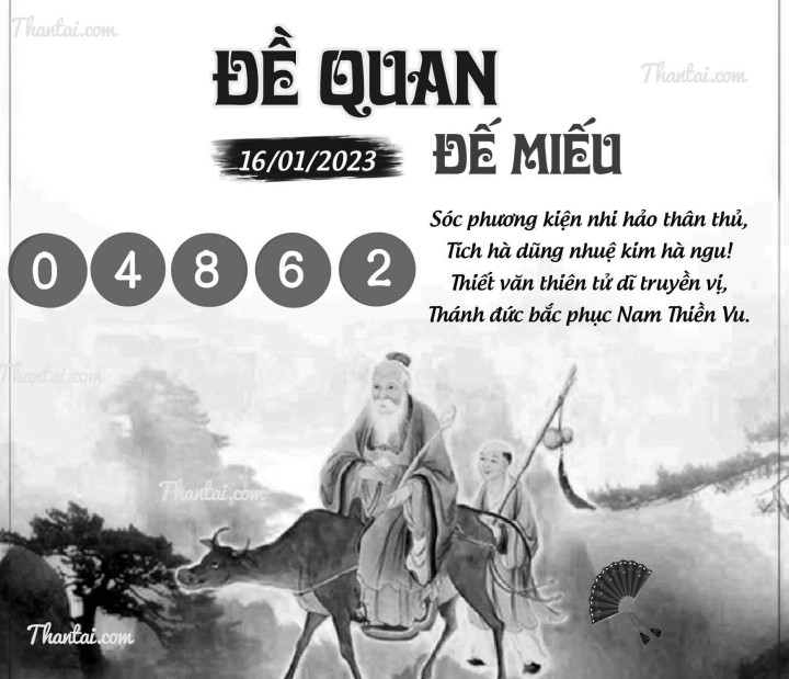 ĐỀ QUAN ĐẾ MIẾU 01/01/2023