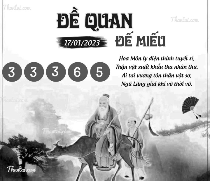 ĐỀ QUAN ĐẾ MIẾU 02/01/2023