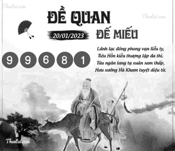 ĐỀ QUAN ĐẾ MIẾU 20/01/2023