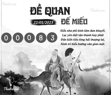 ĐỀ QUAN ĐẾ MIẾU 22/01/2023