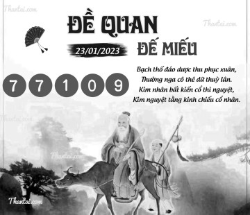 ĐỀ QUAN ĐẾ MIẾU 23/01/2023