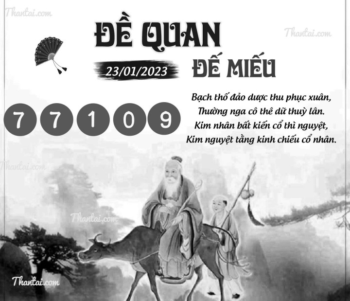 ĐỀ QUAN ĐẾ MIẾU 08/01/2023