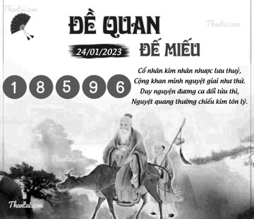 ĐỀ QUAN ĐẾ MIẾU 24/01/2023