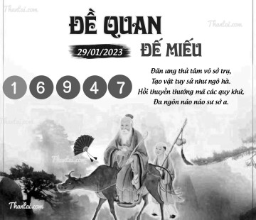 ĐỀ QUAN ĐẾ MIẾU 29/01/2023