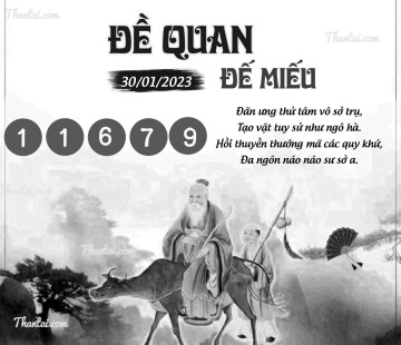 ĐỀ QUAN ĐẾ MIẾU 30/01/2023