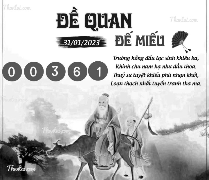ĐỀ QUAN ĐẾ MIẾU 16/01/2023