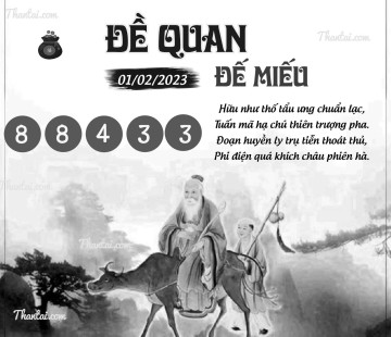 ĐỀ QUAN ĐẾ MIẾU 01/02/2023