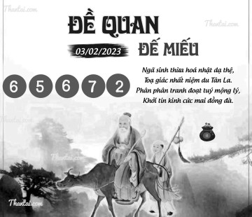 ĐỀ QUAN ĐẾ MIẾU 03/02/2023