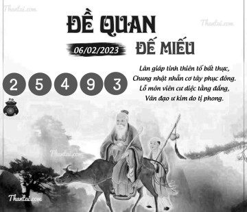 ĐỀ QUAN ĐẾ MIẾU 06/02/2023