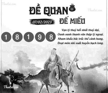 ĐỀ QUAN ĐẾ MIẾU 07/02/2023