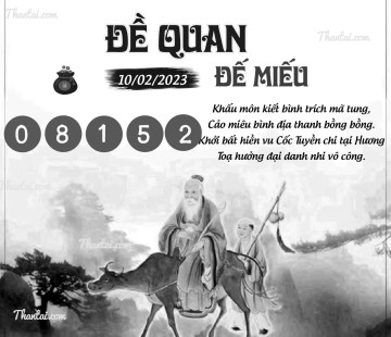 ĐỀ QUAN ĐẾ MIẾU 10/02/2023