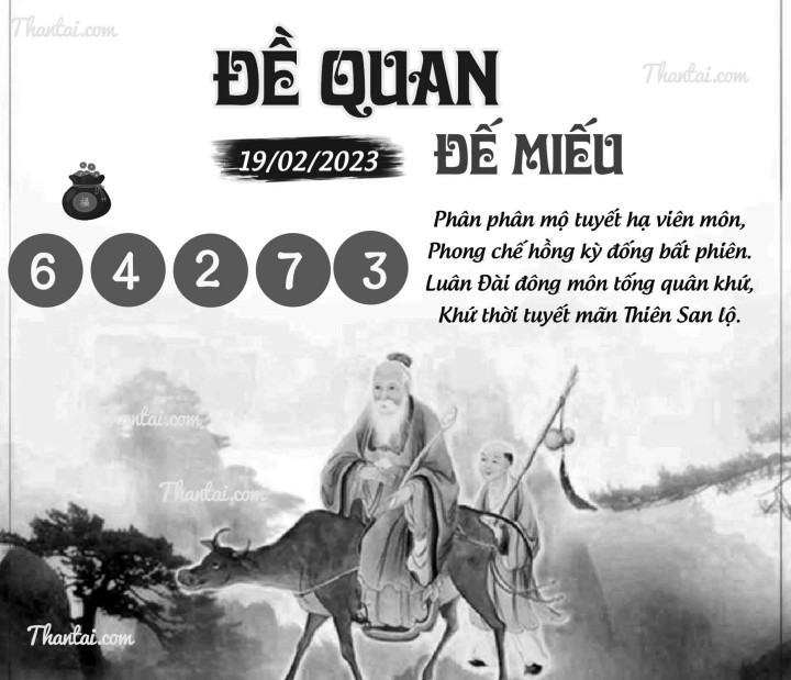 ĐỀ QUAN ĐẾ MIẾU 04/02/2023
