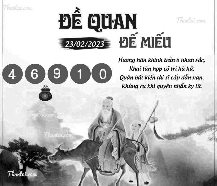 ĐỀ QUAN ĐẾ MIẾU 08/02/2023