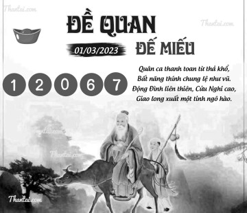 ĐỀ QUAN ĐẾ MIẾU 01/03/2023