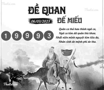 ĐỀ QUAN ĐẾ MIẾU 06/03/2023