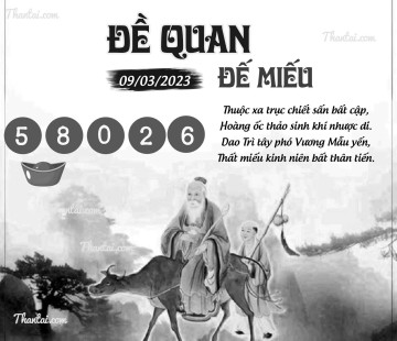 ĐỀ QUAN ĐẾ MIẾU 09/03/2023