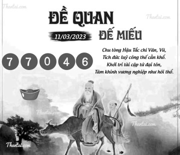 ĐỀ QUAN ĐẾ MIẾU 11/03/2023