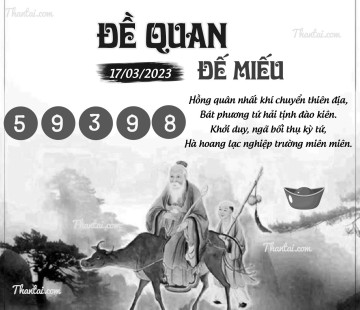 ĐỀ QUAN ĐẾ MIẾU 17/03/2023