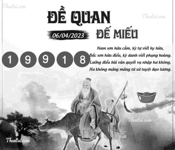 ĐỀ QUAN ĐẾ MIẾU 06/04/2023