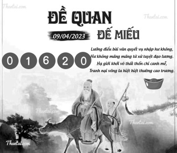 ĐỀ QUAN ĐẾ MIẾU 09/04/2023