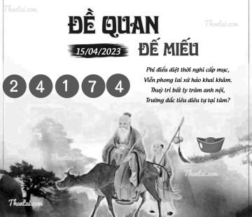 ĐỀ QUAN ĐẾ MIẾU 15/04/2023