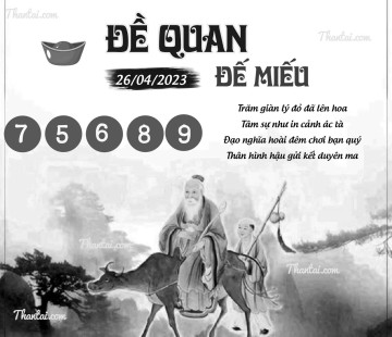 ĐỀ QUAN ĐẾ MIẾU 26/04/2023