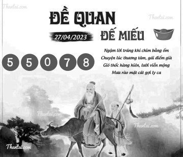 ĐỀ QUAN ĐẾ MIẾU 27/04/2023