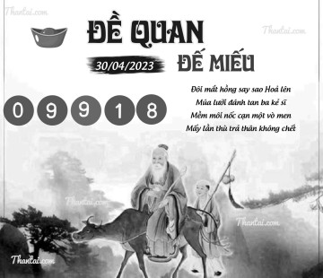 ĐỀ QUAN ĐẾ MIẾU 30/04/2023